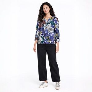 Anthropologie MAEVE Women’s Colorful Boho Button-front Abstract Blouse Sz Medium